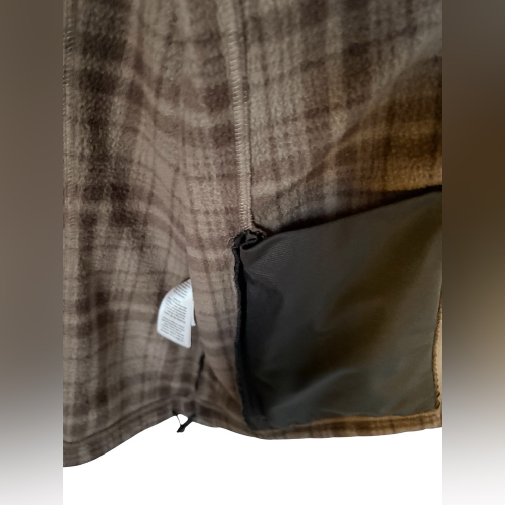 Womens Brown Plaid Columbia Zip Up Jacket - Picture 4 of 6